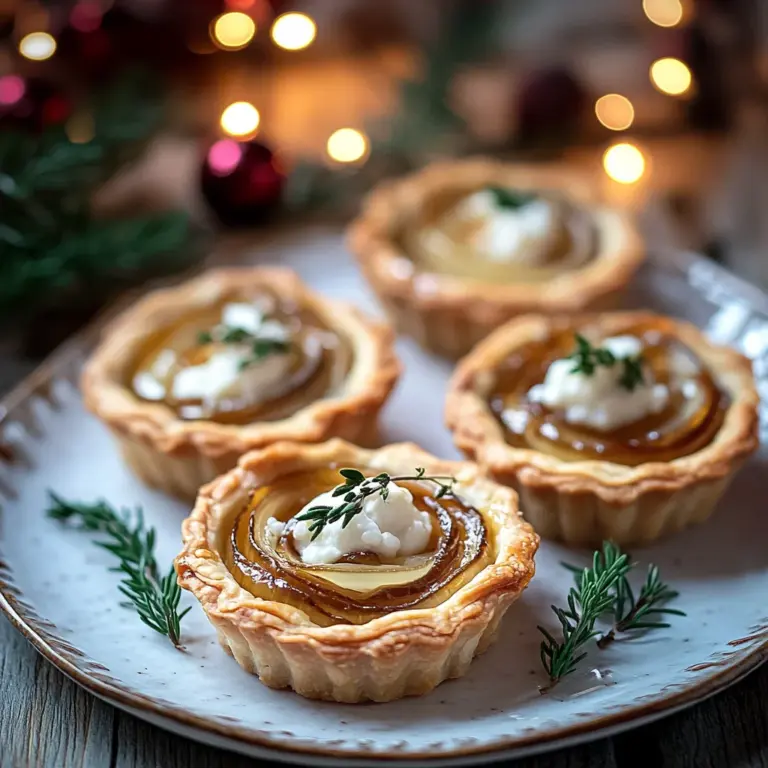 Caramelized Onion and Goat Cheese Tarts: Elegant Holiday Appetizers