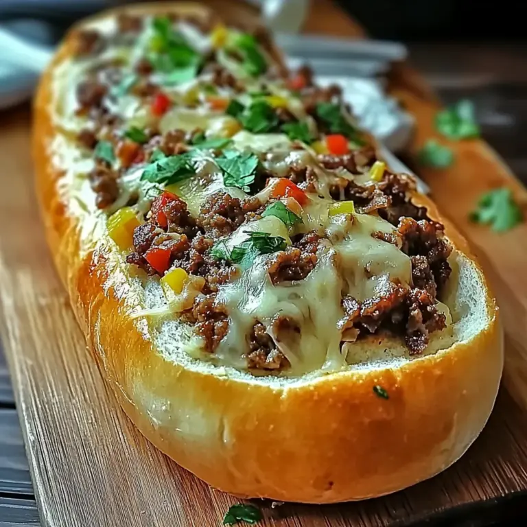 Cheesesteak-Stuffed Garlic Bread