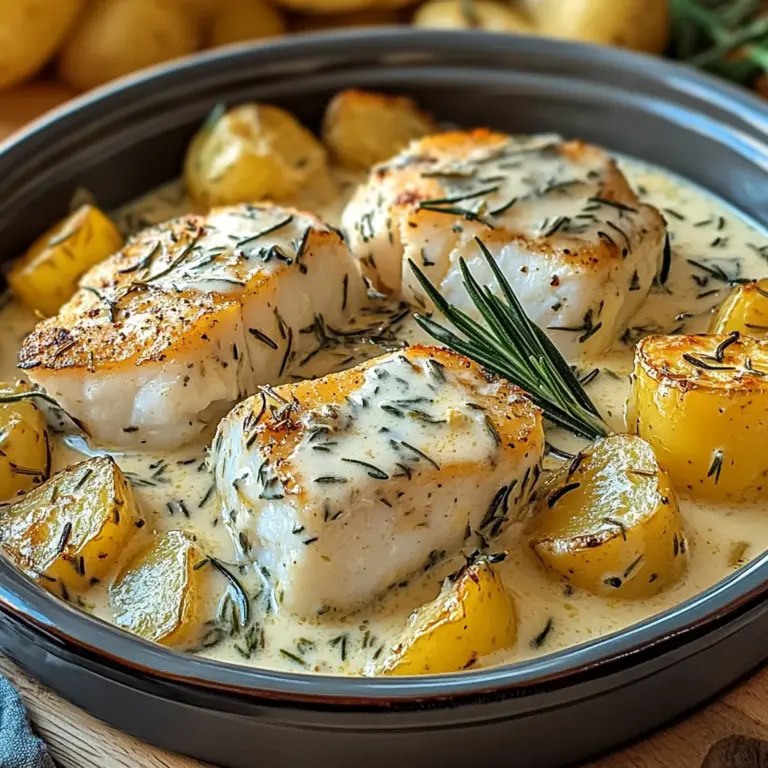 Cod & Potatoes in Rosemary Cream Sauce