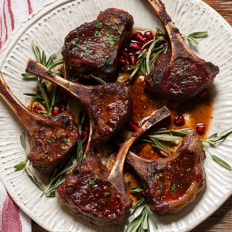 Fancy Pomegranate Lamb Chops