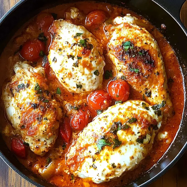 Garlic Tomato Chicken with Mozzarella
