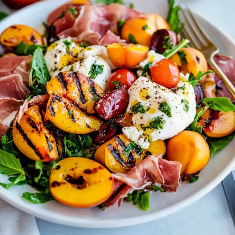 Grilled Nectarine Burrata Prosciutto Salad
