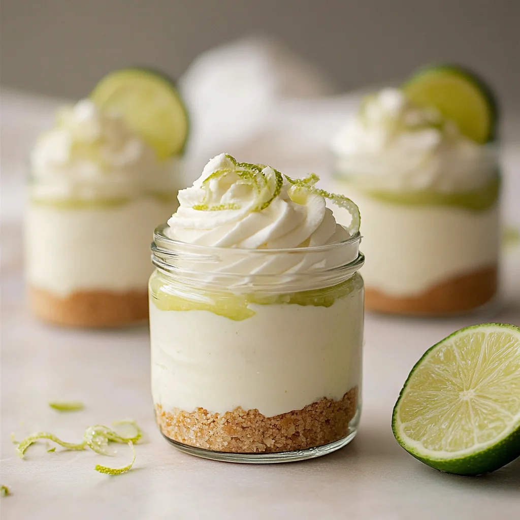 Key Lime Pie Mason Jar Desserts (no bake)