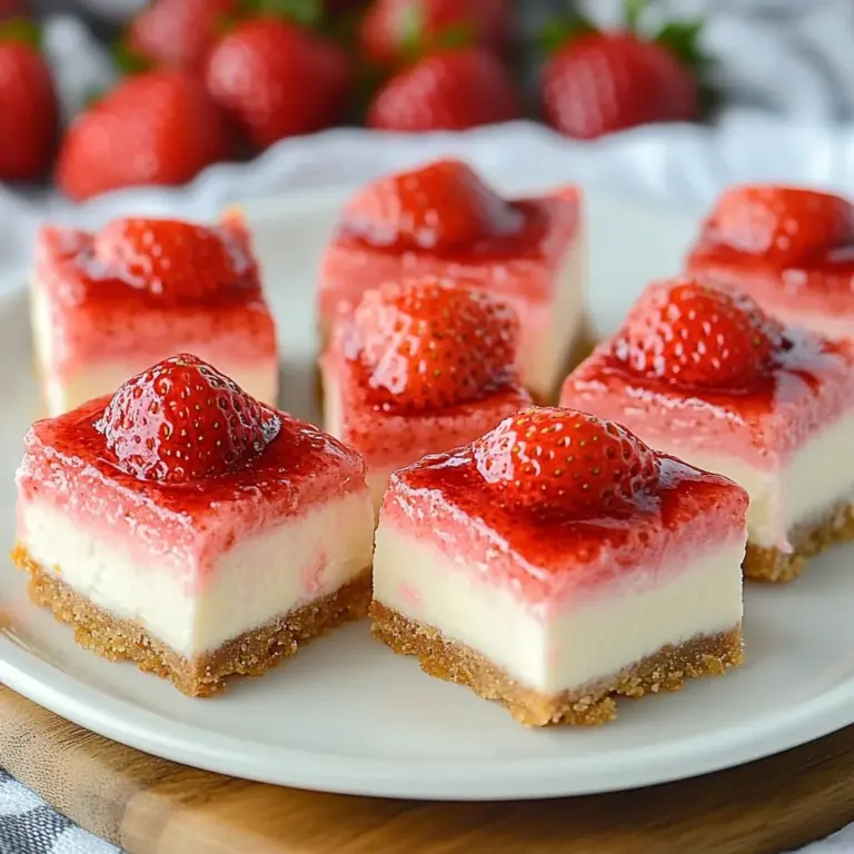 No-Bake Strawberry Cheesecake Bars