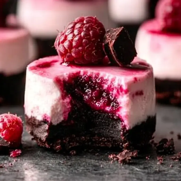 Raspberry Cheesecake Bites with Chocolate Crust