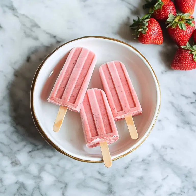 Strawberry Banana Popsicles