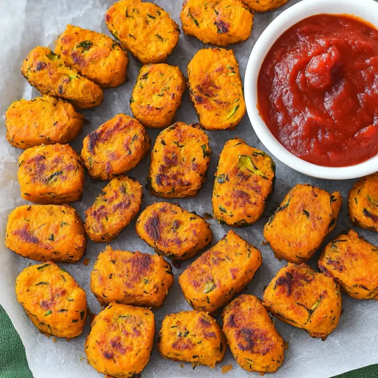 Baked Sweet Potato Zucchini Tots