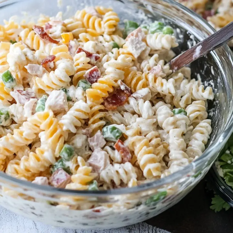 Cheddar Turkey Bacon Ranch Pasta Salad