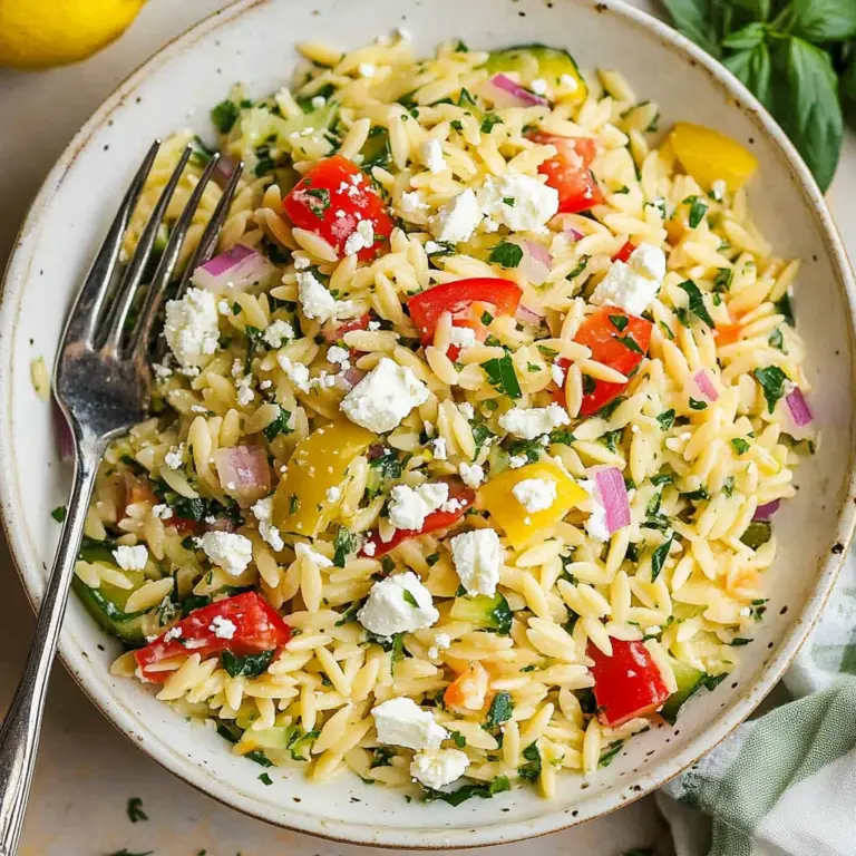 Easy Lemon Orzo Salad with Feta