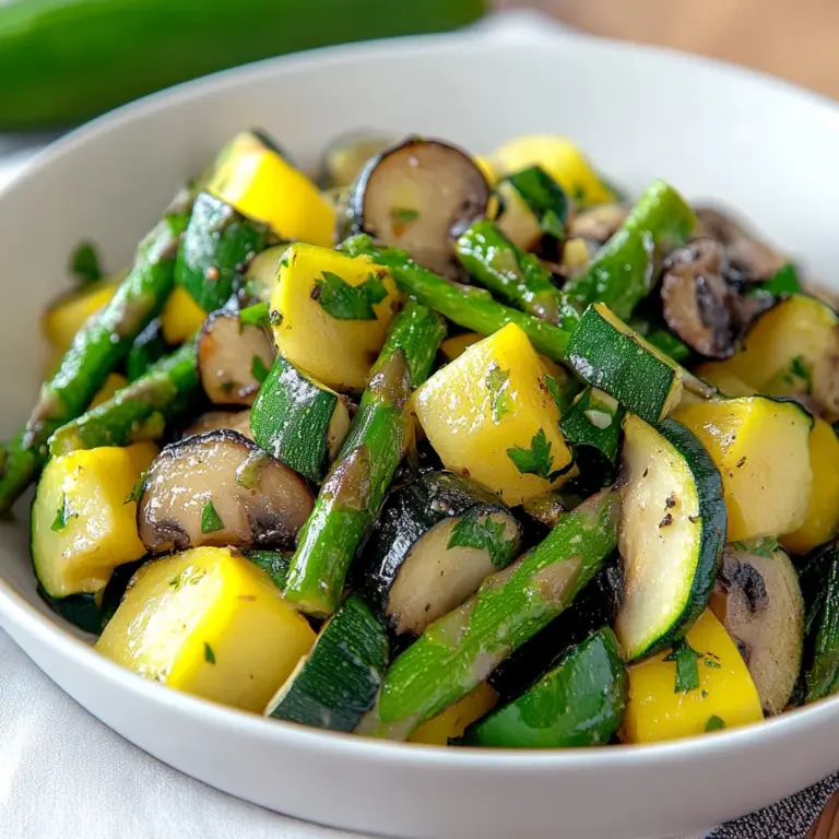Flavorful Asparagus with Zucchini and Squash