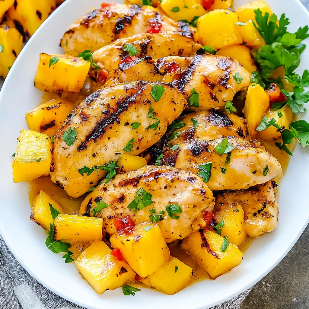 Grilled Mango Pineapple Chicken