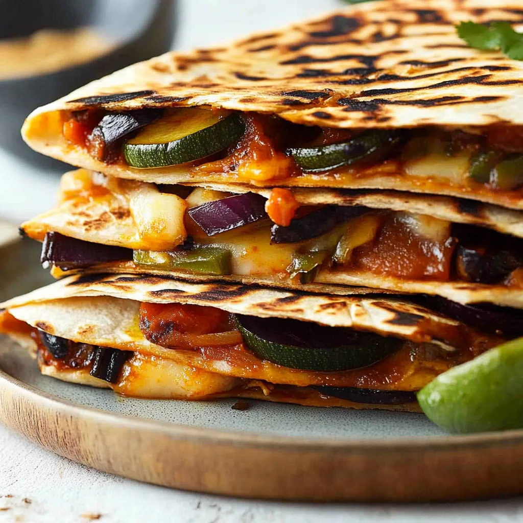 Grilled Vegetable Vegan Quesadillas