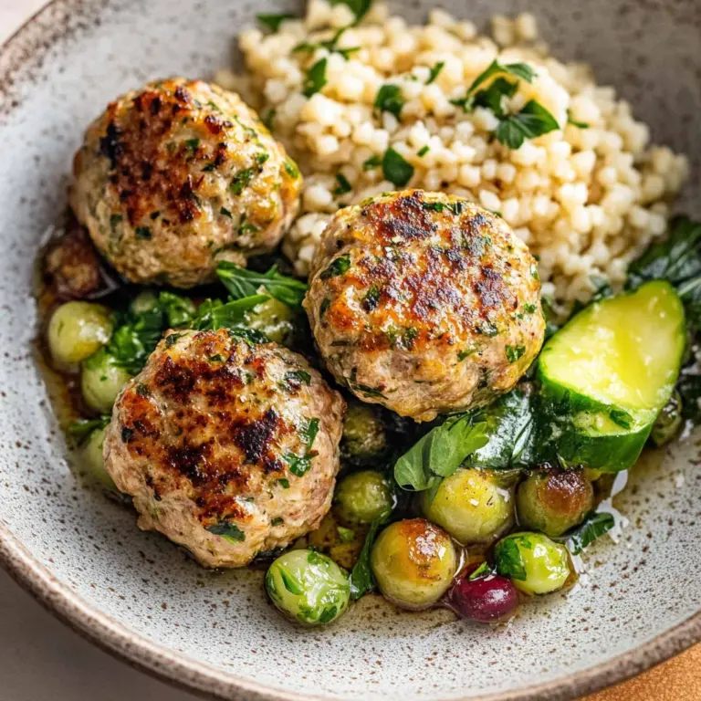 Herby Greek Chicken Meatballs