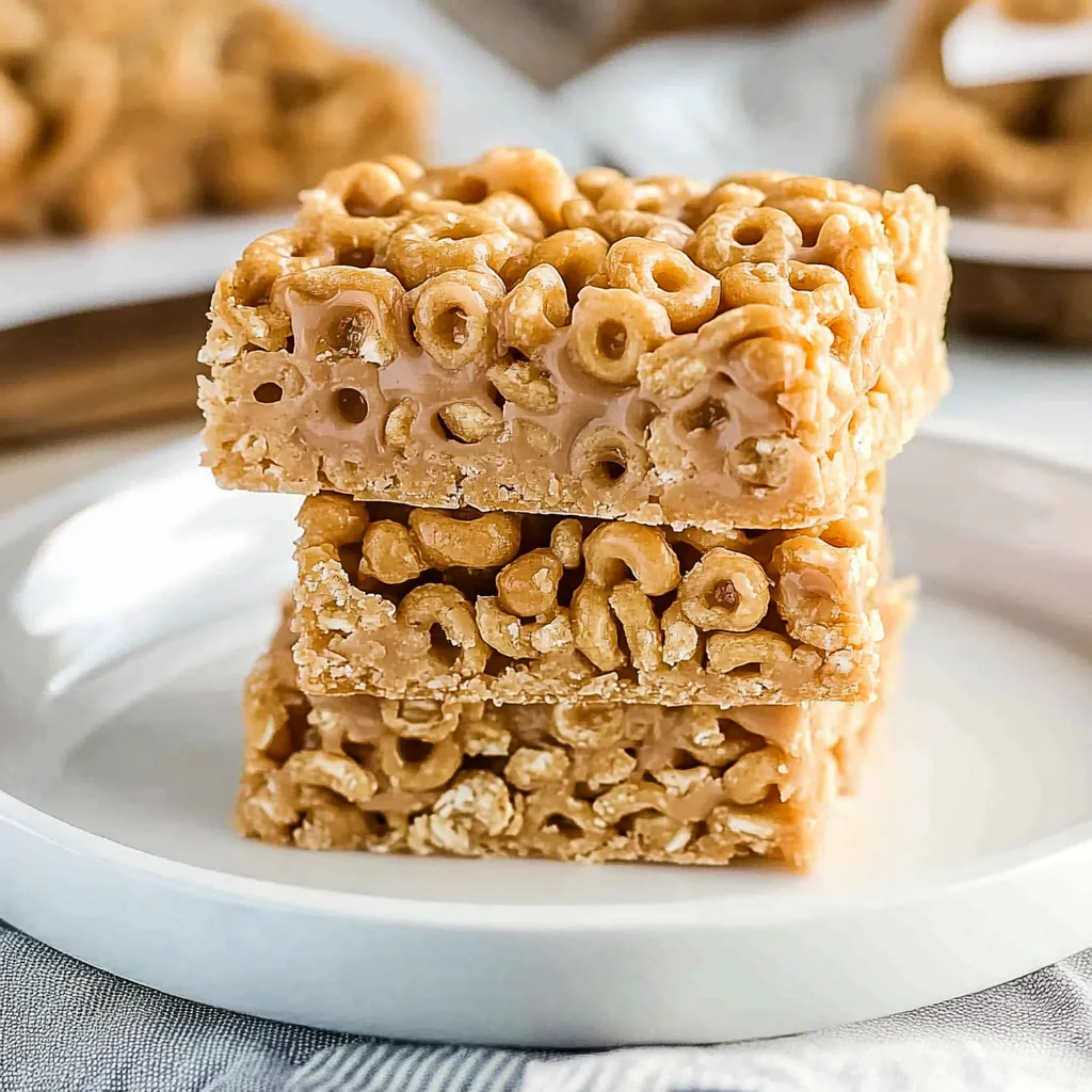 No Bake Peanut Butter Cheerio Bars