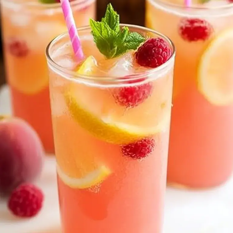 Raspberry Peach Lemonade