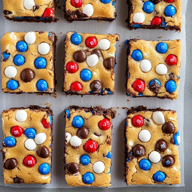 Red, White & Blue M&M'S Cookie Bars