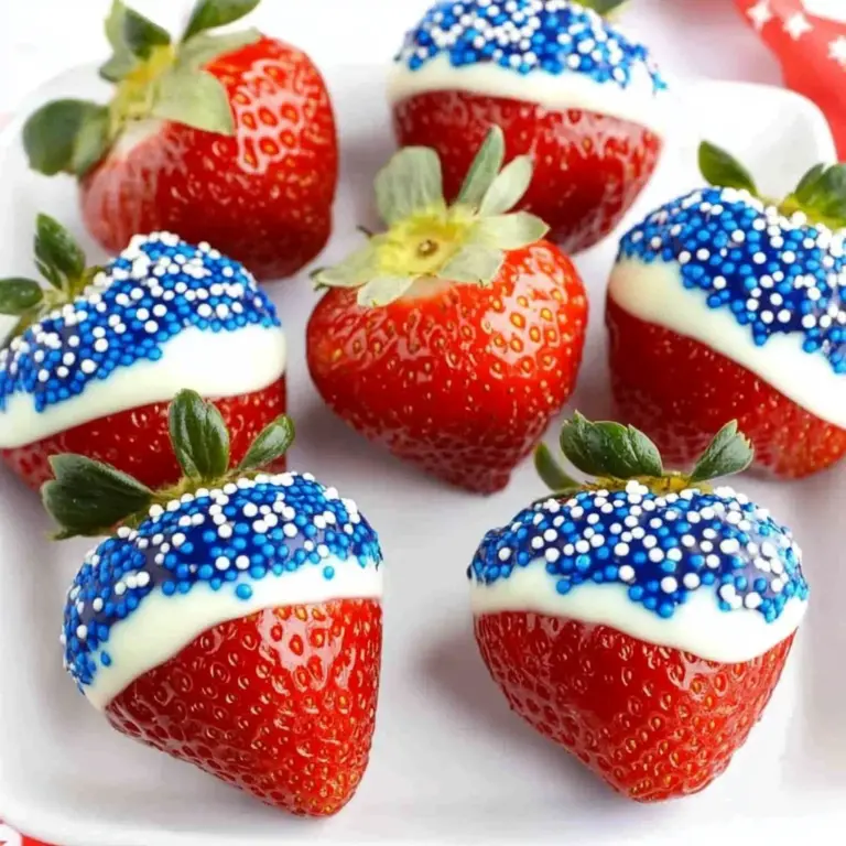 Red, White & Blue Chocolate Covered Strawberries