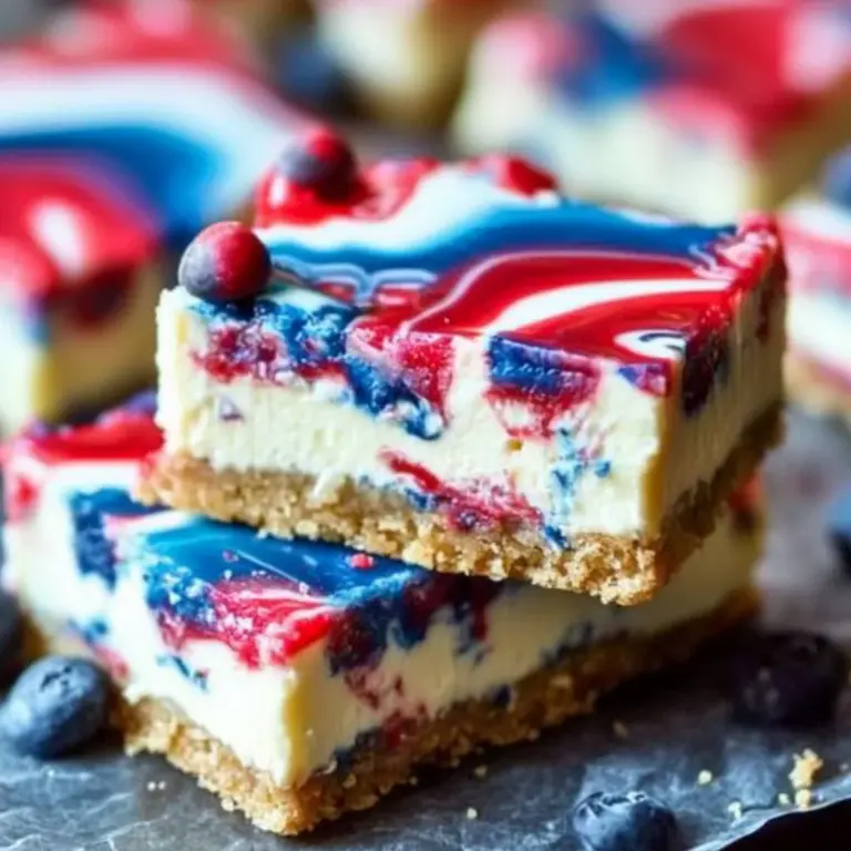 Red White and Blue Cheesecake Bars Recipe