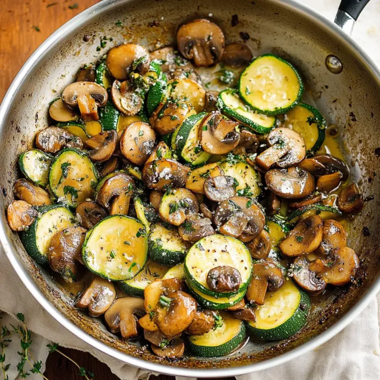 Skillet Zucchini and Mushrooms