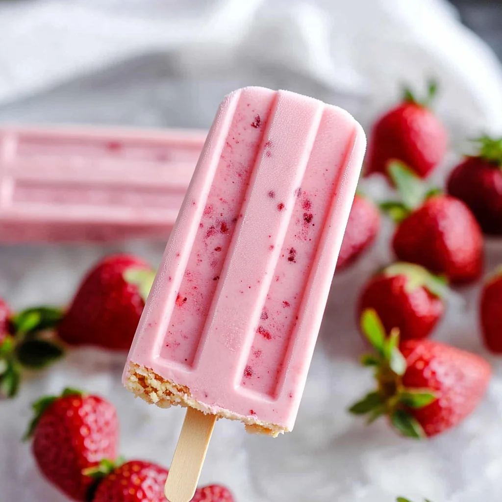 Strawberry Cheesecake Popsicles Recipe