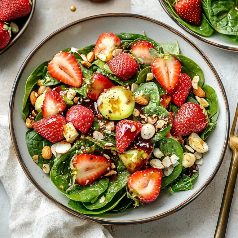 Strawberry Spinach Salad with Strawberry Balsamic