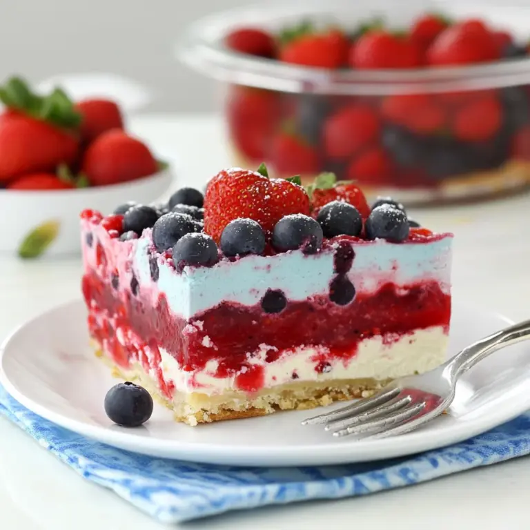 Summer Berry Jello Lasagna