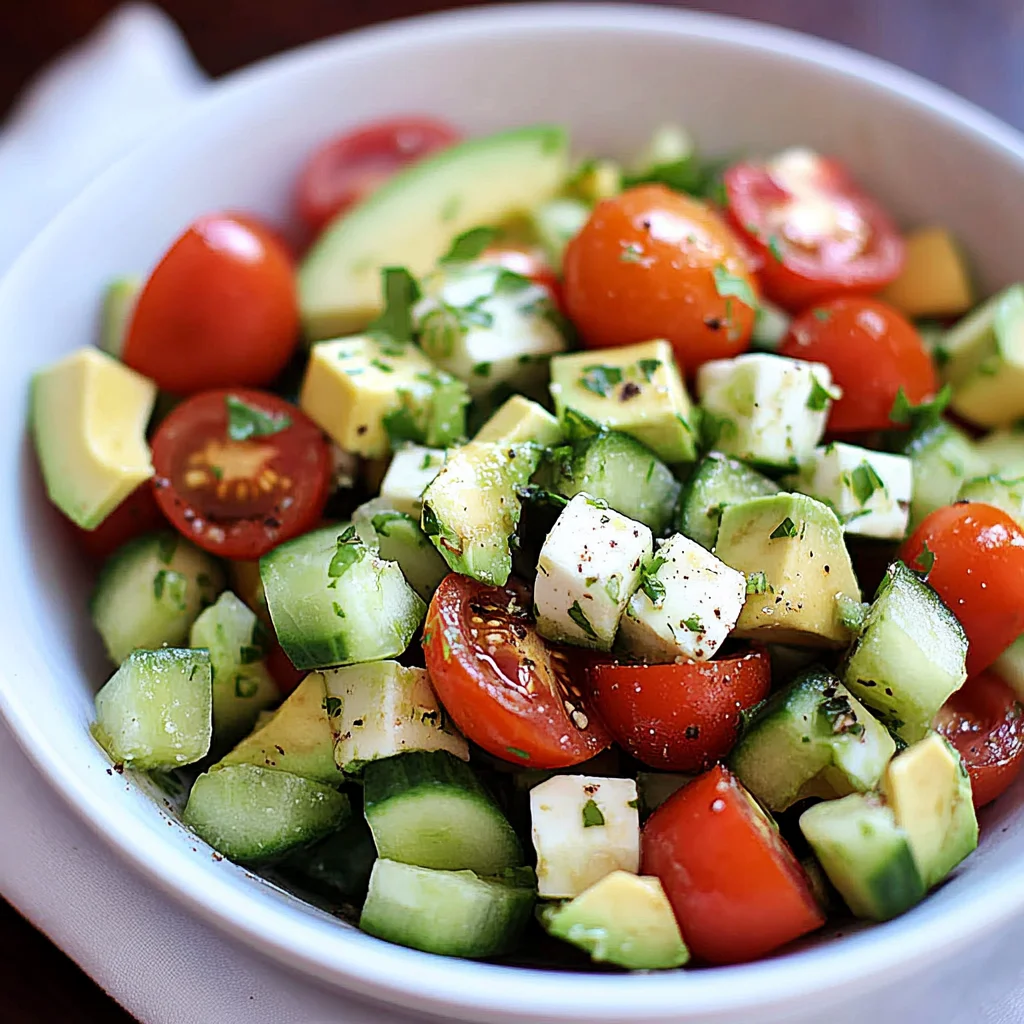Tomato, Cucumber, Avocado Salad