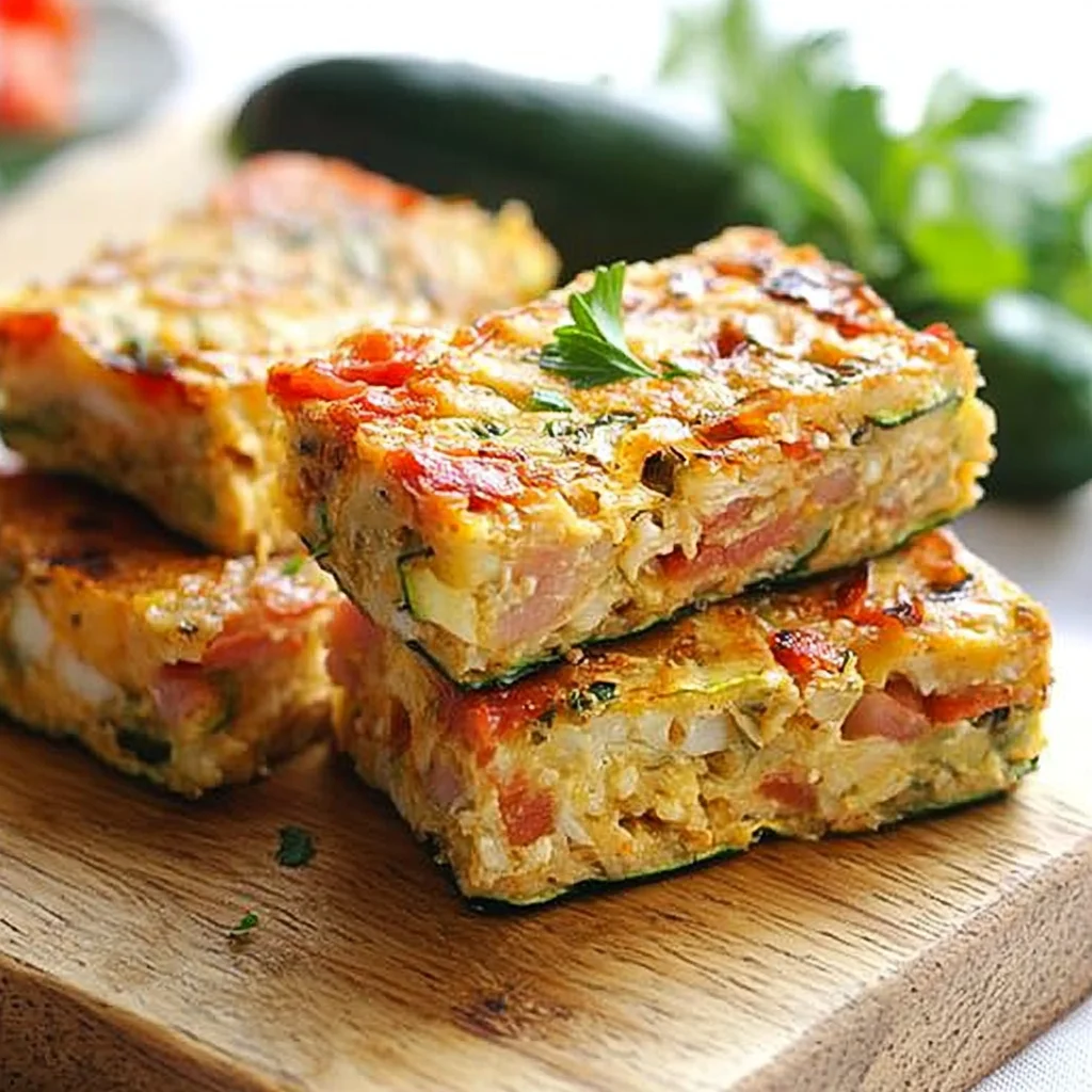 Zucchini and Turkey Bacon Slice