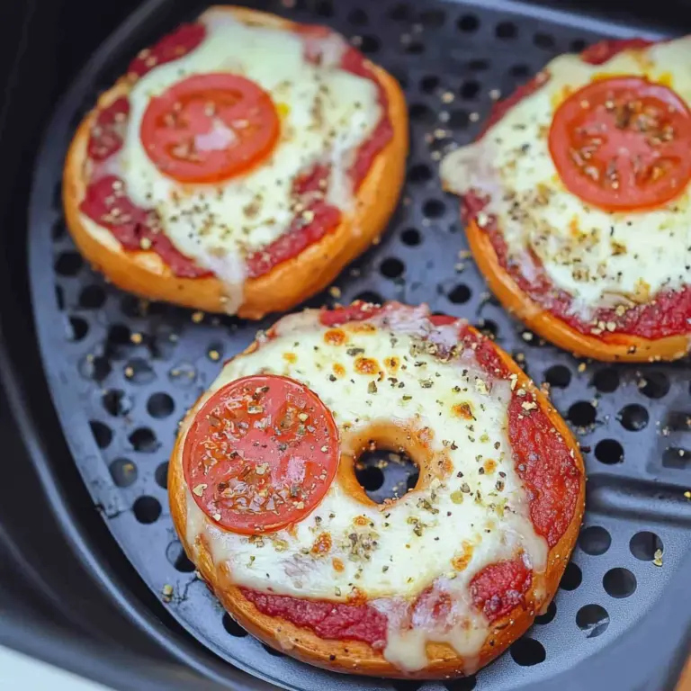 Air Fryer Bagel Pizzas