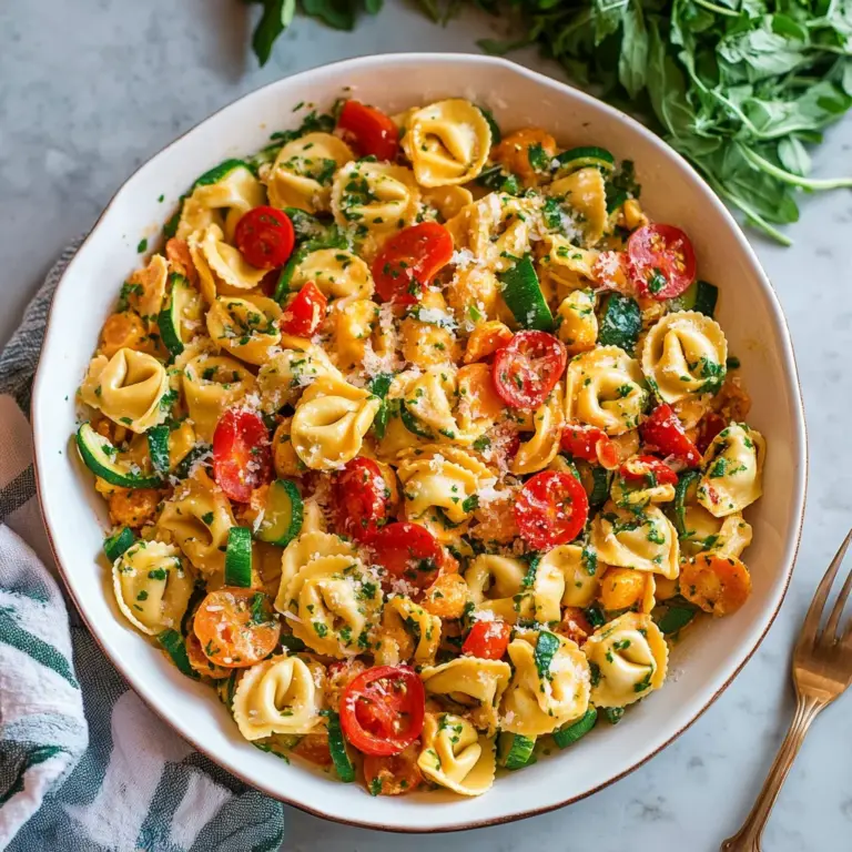 Cheese Tortellini with Summer Veggies