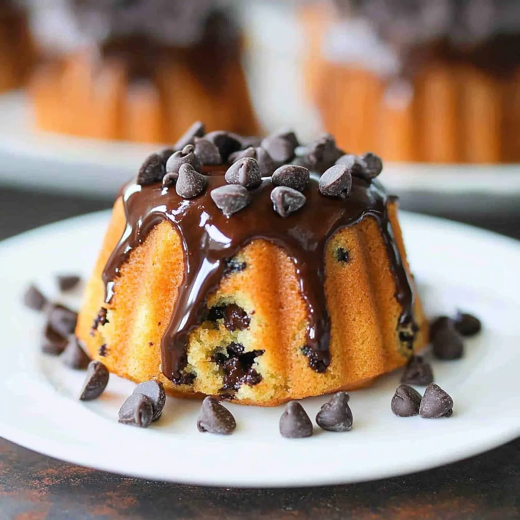 Chocolate Chip Mini Bundt Cakes