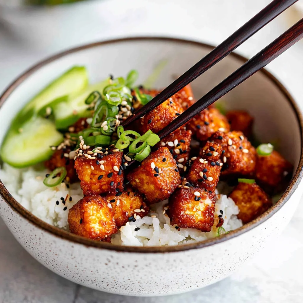 Crispy Gochujang Korean Tofu