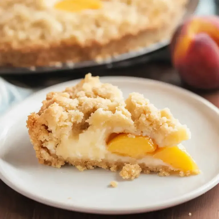 Easy Italian Peach Crumb Cake