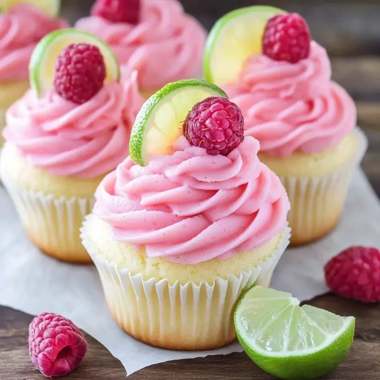 Fluffy Raspberry Lime Cupcakes