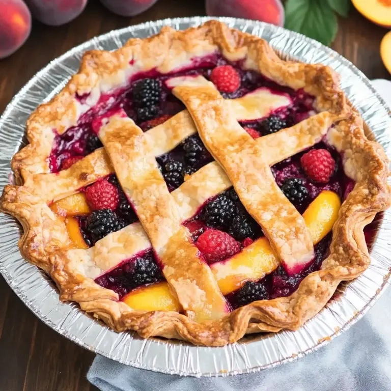Grilled Berry Peach Pie