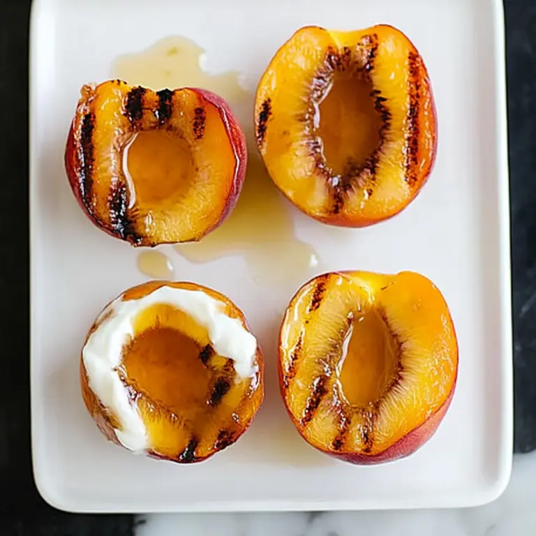 Grilled Peaches With Honey and Yogurt