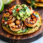 Grilled Shrimp Tostadas with Guacamole & Pico de Gallo