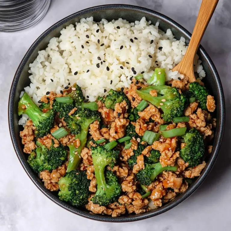Honey Sriracha Ground Chicken and Broccoli