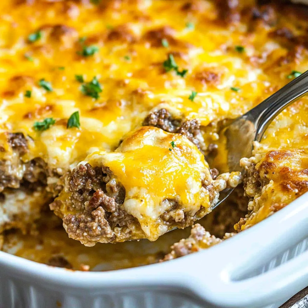 Keto Cheeseburger Casserole Recipe