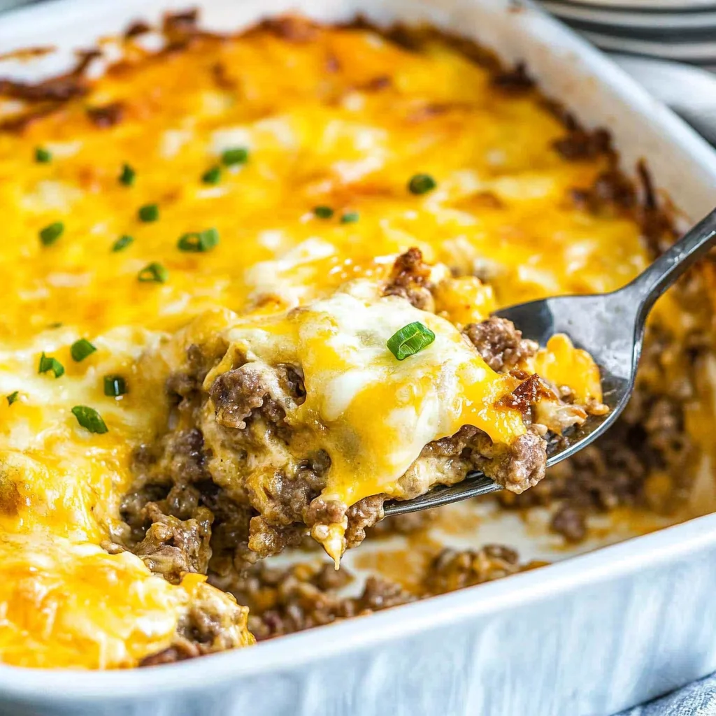 Keto Cheeseburger Casserole Recipe