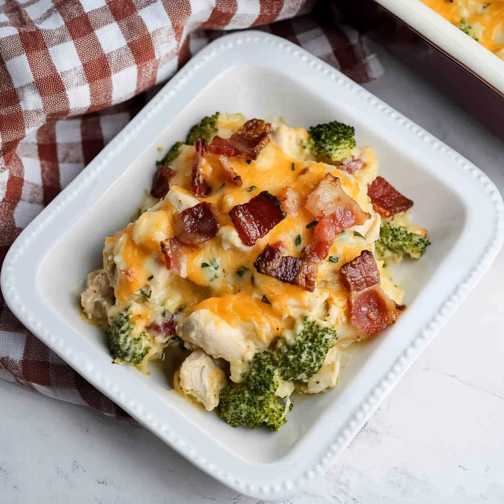 Keto Chicken Bacon Ranch Casserole