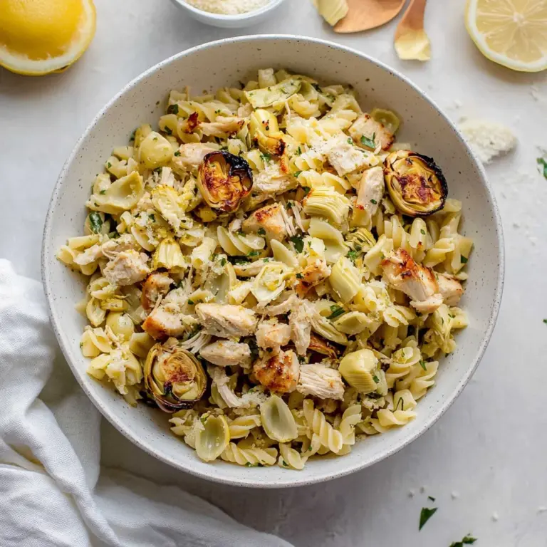 Lemon Chicken Artichoke Pasta Salad