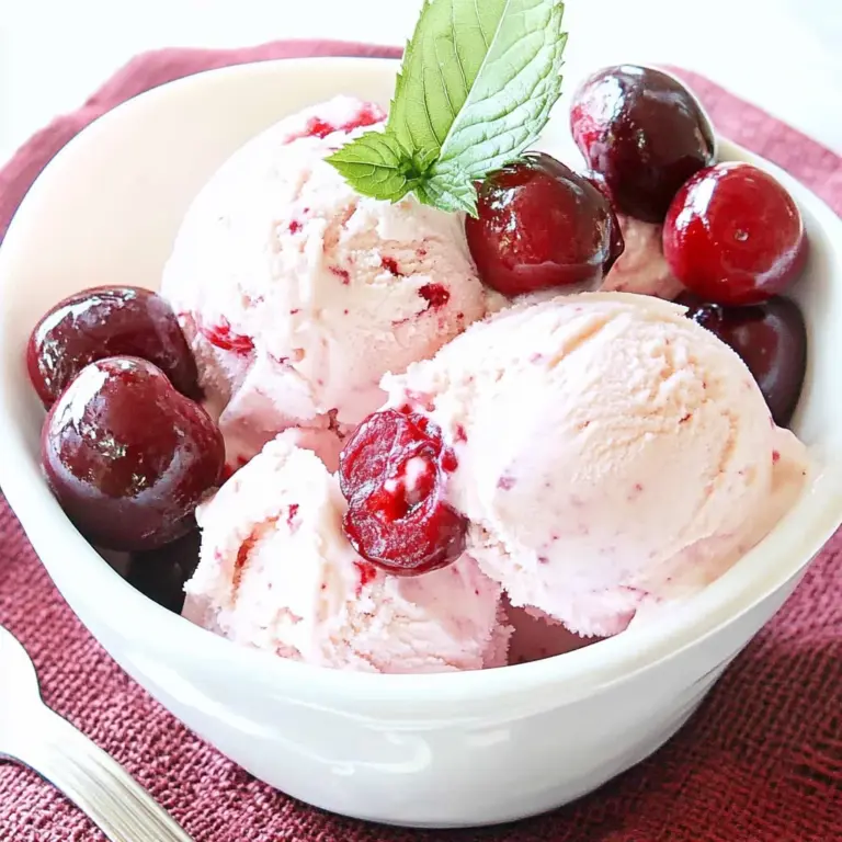 No-Churn Cherry Amaretto Ice Cream