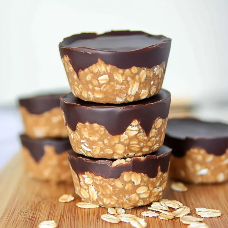 No Bake Peanut Butter Oat Cups