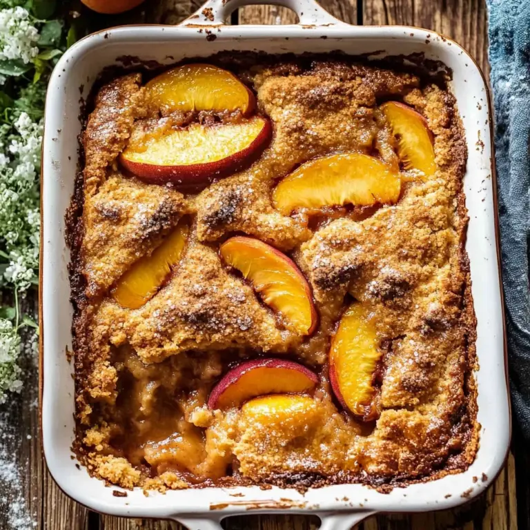 Old School Easy Brown Sugar Peach Cobbler