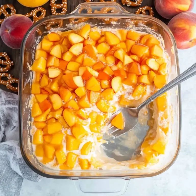 Peach Pretzel Salad