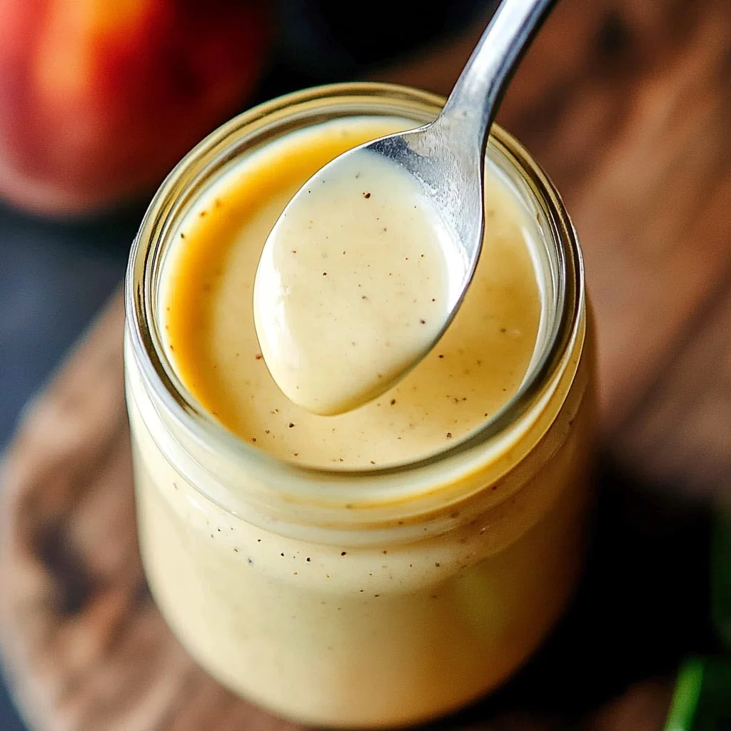 Peach Vinaigrette - Creamy Peach Salad Dressing