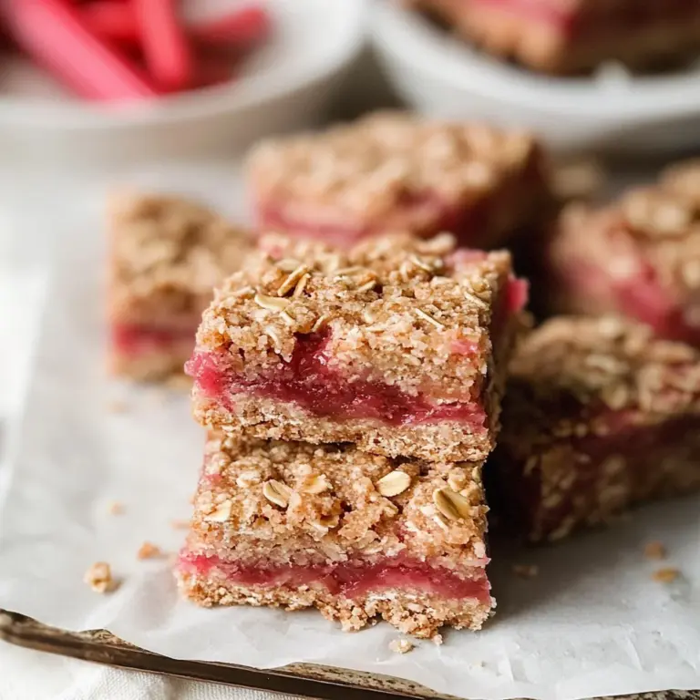 Rhubarb Oatmeal Bars