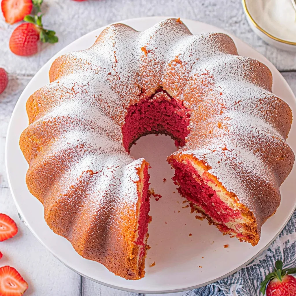 Strawberry Cream Cheese Pound Cake