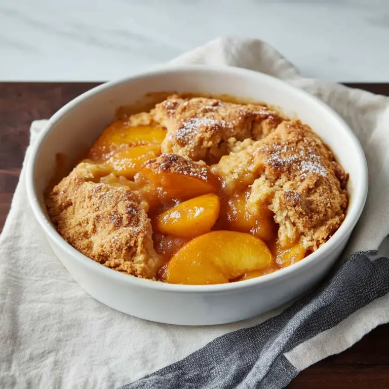 The Easiest Southern Peach Cobbler